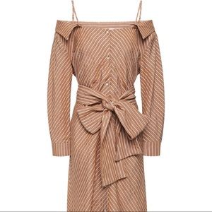 Maje beige and white dress